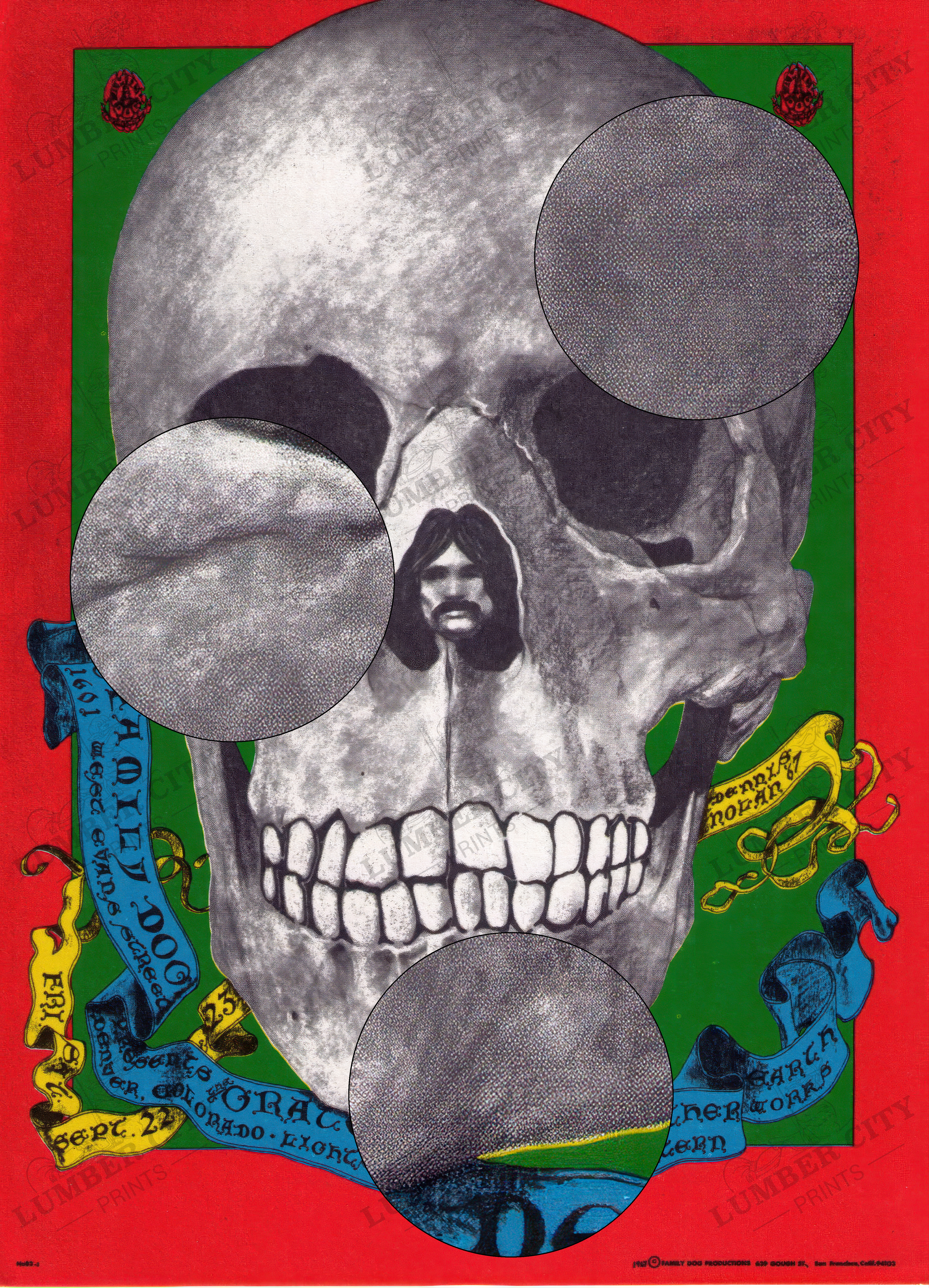 1967 Grateful Dead Concert Poster Family Dog Denver Psychedelic