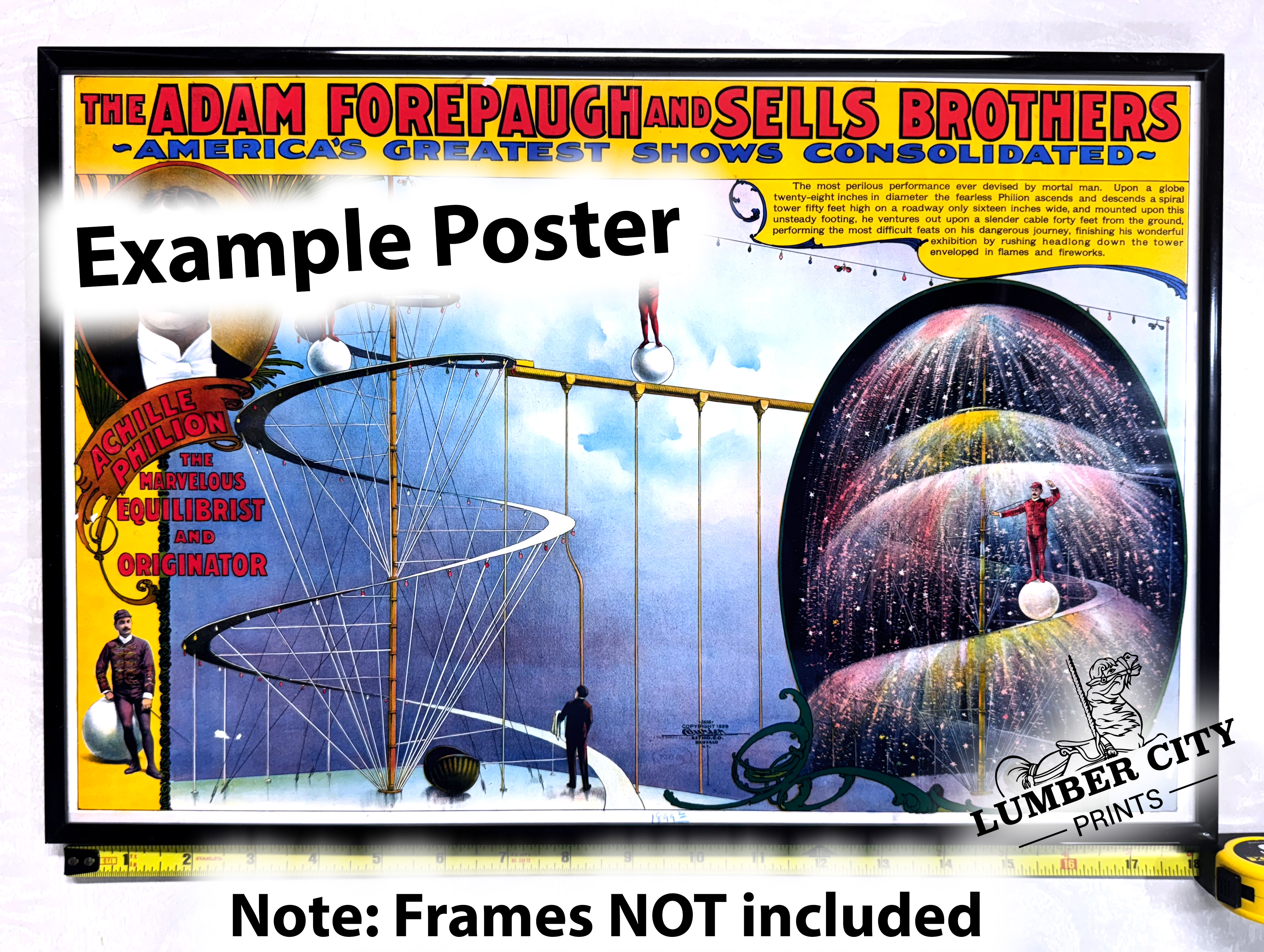 Adam Forepaugh Sells Bros Circus Philion 1899 Poster Print Vintage
